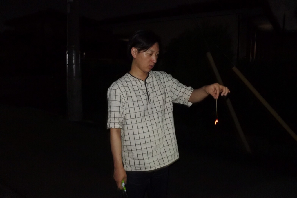 【画像】長野に帰省して家の前で花火